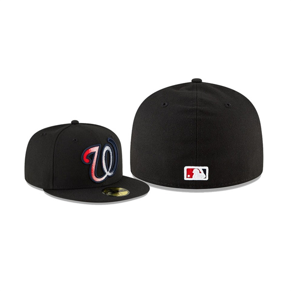 Men's Washington Nationals Ombre Black 59FIFTY Fitted Hat