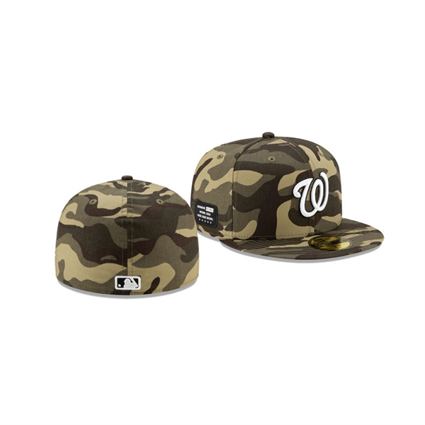 Men's Washington Nationals 2021 Armed Forces Day Camo On-Field 59FIFTY Fitted Hat