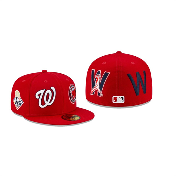 Men's Washington Nationals Patch Pride Red 59FIFTY Fitted Hat