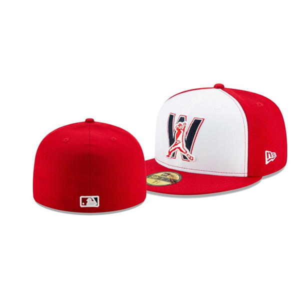Men's Nationals Authentic Collection White Red 2020 59FIFTY Fitted New Era Hat