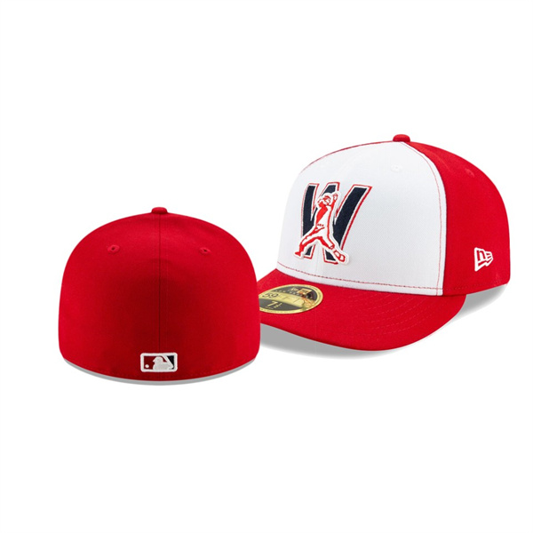 Men's Nationals Authentic Collection White Red 2020 Low Profile Fitted New Era Hat