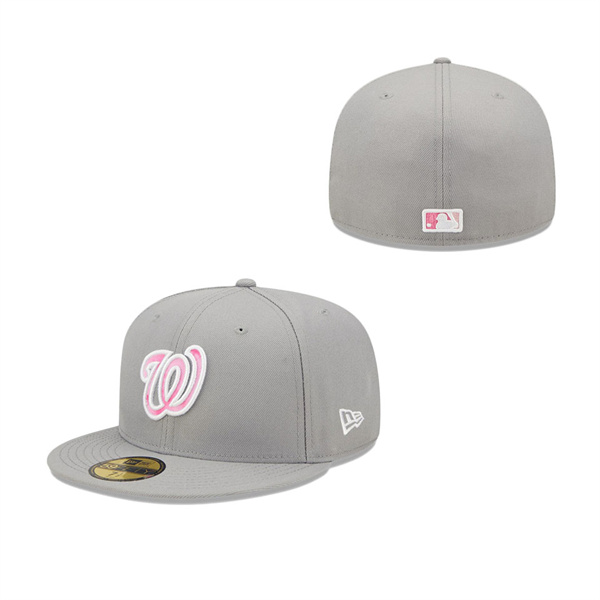 Men's Washington Nationals New Era Gray 2022 Mother's Day On-Field 59FIFTY Fitted Hat