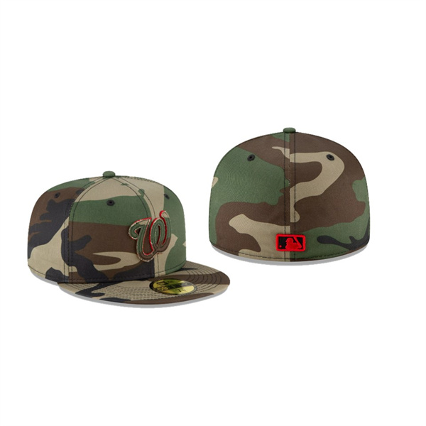 Men's Washington Nationals Forest Pop Camo Green 59FIFTY Fitted Hat