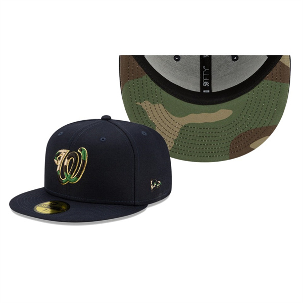 Men's Nationals Pop Camo Undervisor Navy 59FIFTY Fitted Hat