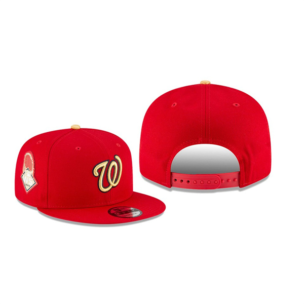 Men's Washington Nationals 2020 Gold Program Red 9FIFTY Adjustable Snapback Hat