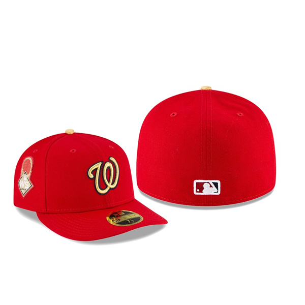 Men's Washington Nationals 2020 Gold Program Red Low Profile 59FIFTY Fitted Hat