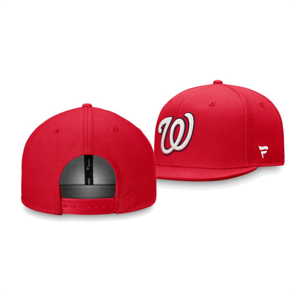 Men's Nationals Core Red Adjustable Snapback Hat