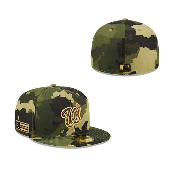 Men's Washington Nationals New Era Camo 2022 Armed Forces Day On-Field 59FIFTY Fitted Hat