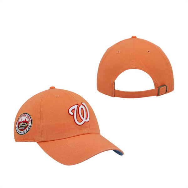 Men's Washington Nationals '47 Orange 2008 Inaugural Season Double Under Clean Up Adjustable Hat
