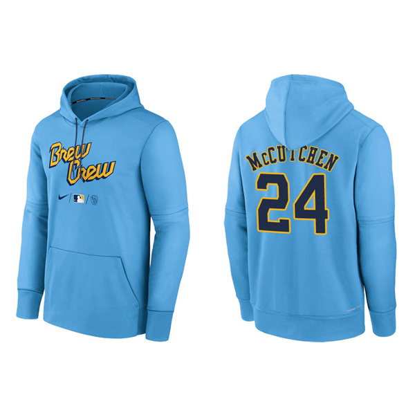 Andrew McCutchen Brewers City Connect Authentic Therma Pullover Hoodie