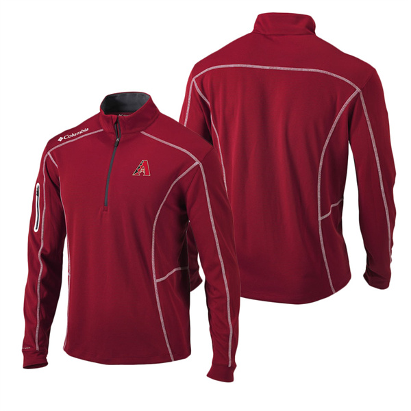 Men's Arizona Diamondbacks Columbia Red Shotgun Omni-Wick Quarter-Zip Pullover Jacket