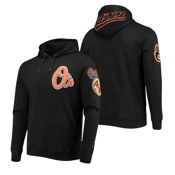 Men's Baltimore Orioles Pro Standard Black Team Logo Pullover Hoodie