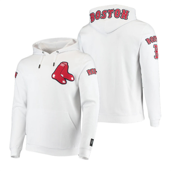 Men's Boston Red Sox Pro Standard White Logo Pullover Hoodie