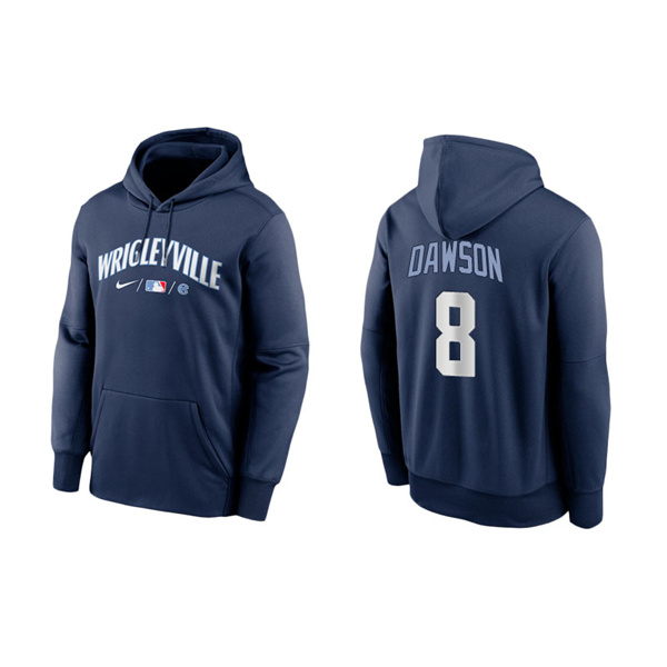 Men's Chicago Cubs Andre Dawson Navy 2021 City Connect Pullover Hoodie