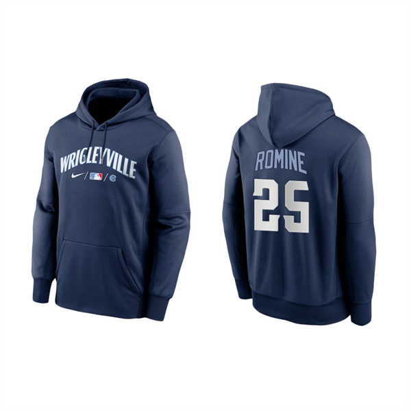Men's Chicago Cubs Austin Romine Navy 2021 City Connect Pullover Hoodie