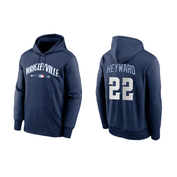 Men's Chicago Cubs Jason Heyward Navy 2021 City Connect Pullover Hoodie