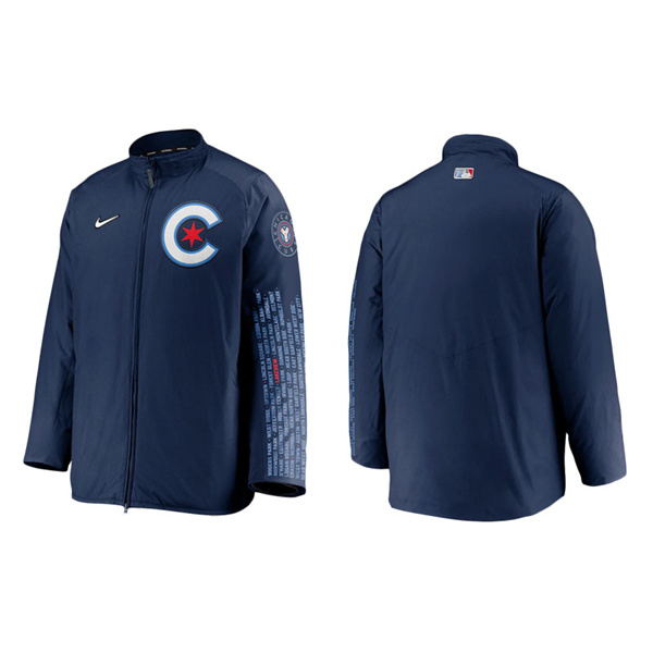 Men's Chicago Cubs Navy 2021 City Connect Dugout Jacket