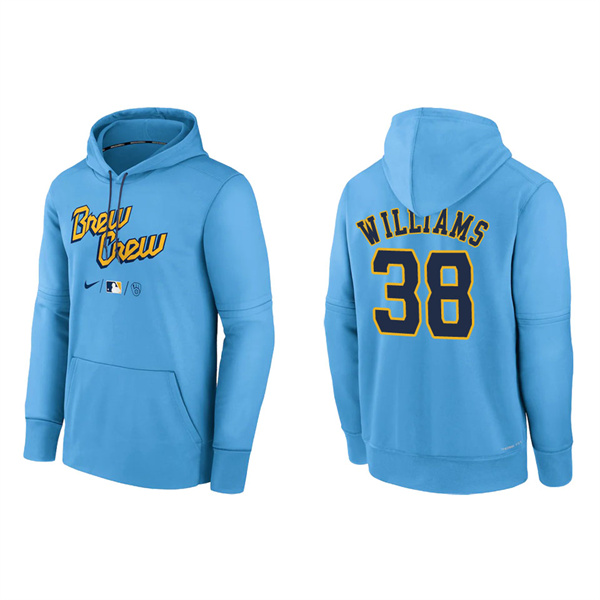 Devin Williams Brewers City Connect Authentic Therma Pullover Hoodie