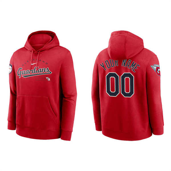 Men's Guardians Custom Red Modern Arch Pullover Hoodie