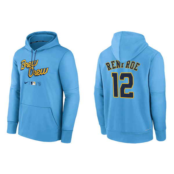 Hunter Renfroe Brewers City Connect Authentic Therma Pullover Hoodie