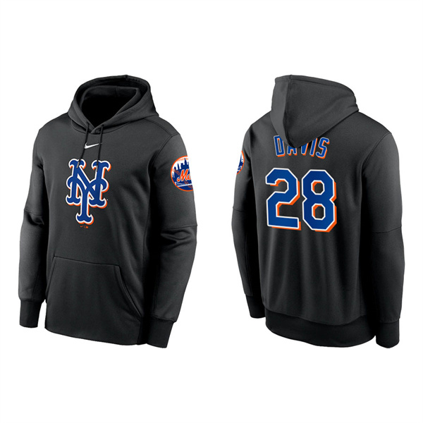 J.D. Davis Men's New York Mets Nike Black Logo Performance Pullover Hoodie