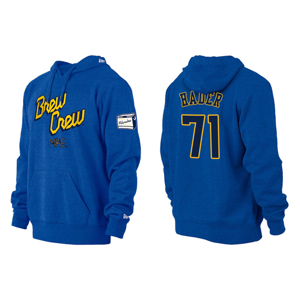 Josh Hader Brewers Royal City Connect Pullover Hoodie
