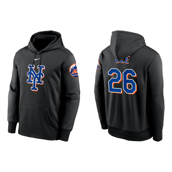 Khalil Lee Men's New York Mets Nike Black Logo Performance Pullover Hoodie