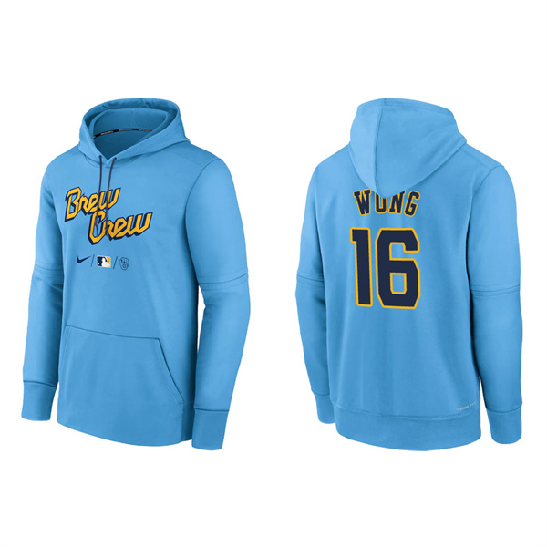 Kolten Wong Brewers City Connect Authentic Therma Pullover Hoodie