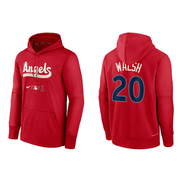 Jared Walsh Men's Angels Red 2022 City Connect Authentic Collection Therma Performance Pullover Hoodie