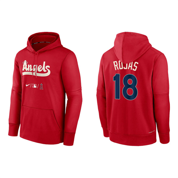 Jose Rojas Men's Angels Red 2022 City Connect Authentic Collection Therma Performance Pullover Hoodie