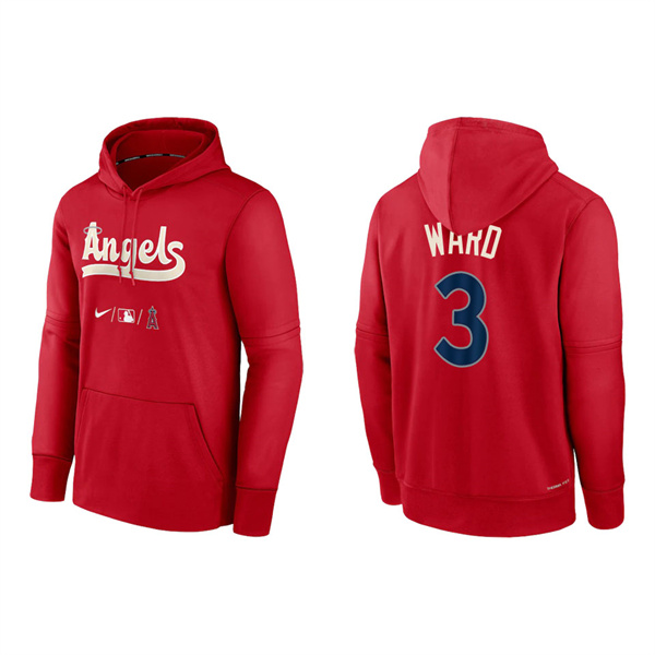 Taylor Ward Men's Angels Red 2022 City Connect Authentic Collection Therma Performance Pullover Hoodie