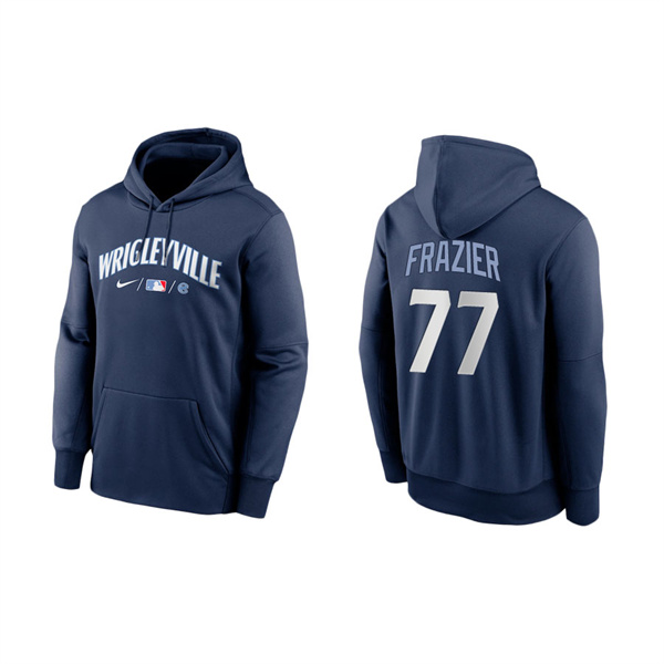 Men's Clint Frazier Chicago Cubs Navy 2021 City Connect Pullover Hoodie