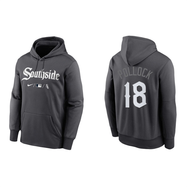 Men's Chicago White Sox A.J. Pollock Anthracite 2021 City Connect Pullover Hoodie