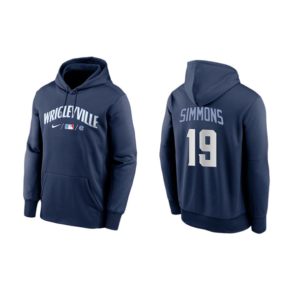 Men's Chicago Cubs Andrelton Simmons Navy 2021 City Connect Pullover Hoodie