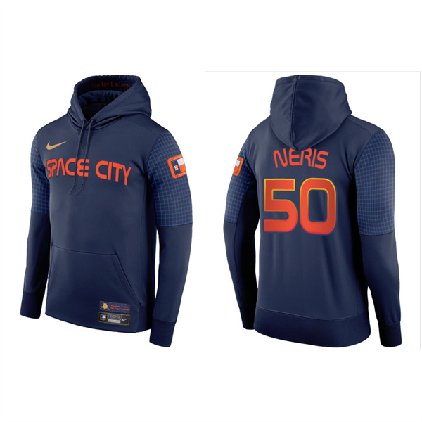 Men's Houston Astros Hector Neris Navy 2022 City Connect Pullover Hoodie