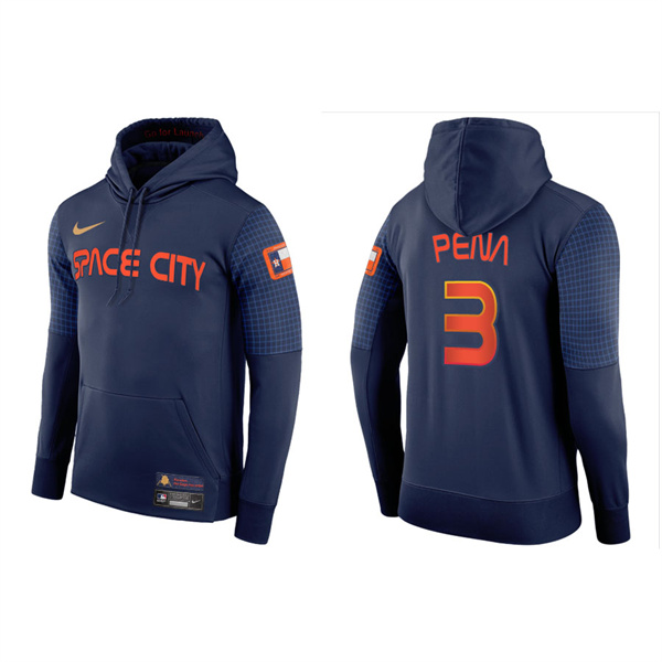 Men's Houston Astros Jeremy Pena Navy 2022 City Connect Pullover Hoodie