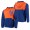 Men's New York Mets Stitches Royal Orange Anorak Hoodie Half-Zip Jacket