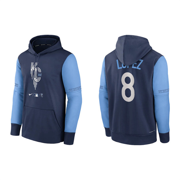Men's Kansas City Royals Nicky Lopez Navy 2022 City Connect Pullover Hoodie