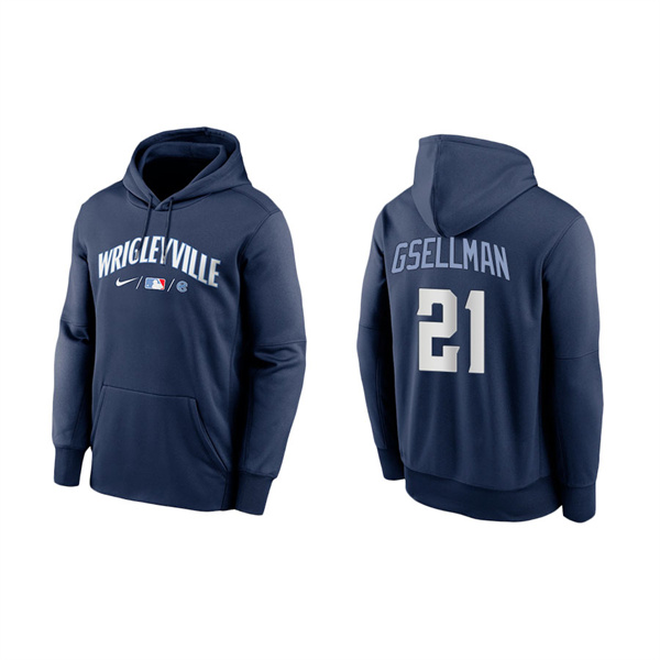 Men's Chicago Cubs Robert Gsellman Navy 2021 City Connect Pullover Hoodie