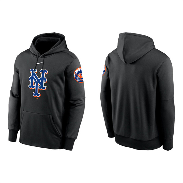 Men's New York Mets Nike Black Logo Performance Pullover Hoodie