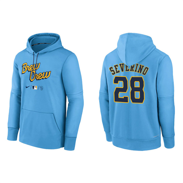 Pedro Severino Brewers City Connect Authentic Therma Pullover Hoodie