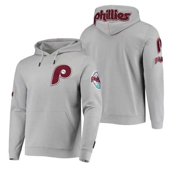 Men's Philadelphia Phillies Pro Standard Gray Team Logo Pullover Hoodie