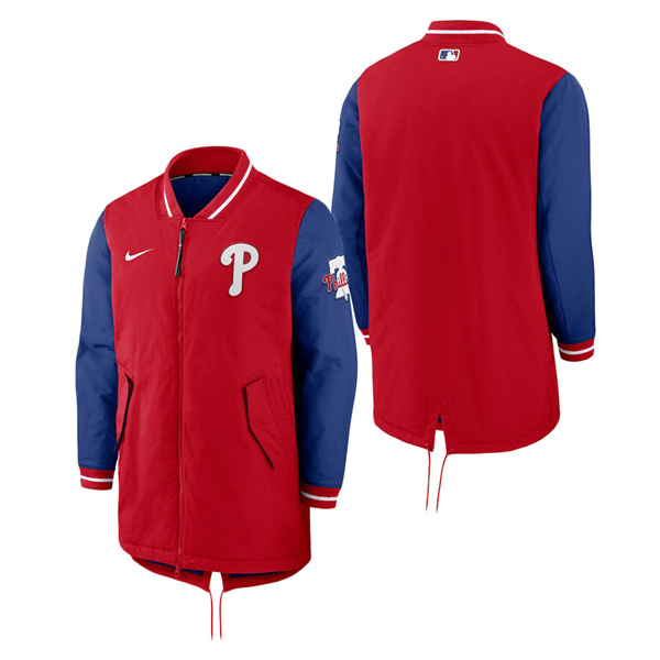 Men's Philadelphia Phillies Nike Red Dugout Performance Full-Zip Jacket