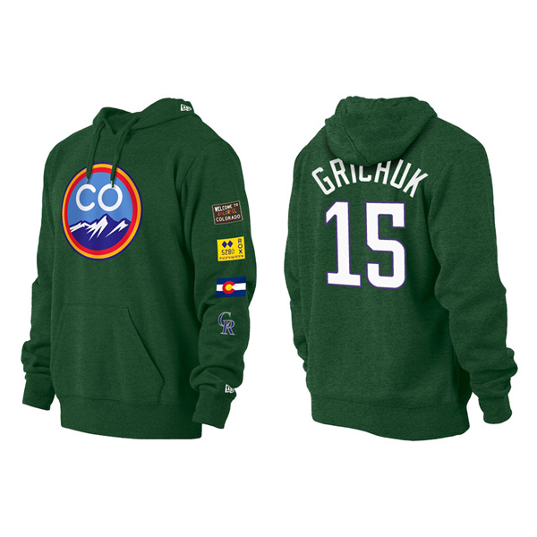 Randal Grichuk Men's Colorado Rockies Green 2022 City Connect Pullover Hoodie
