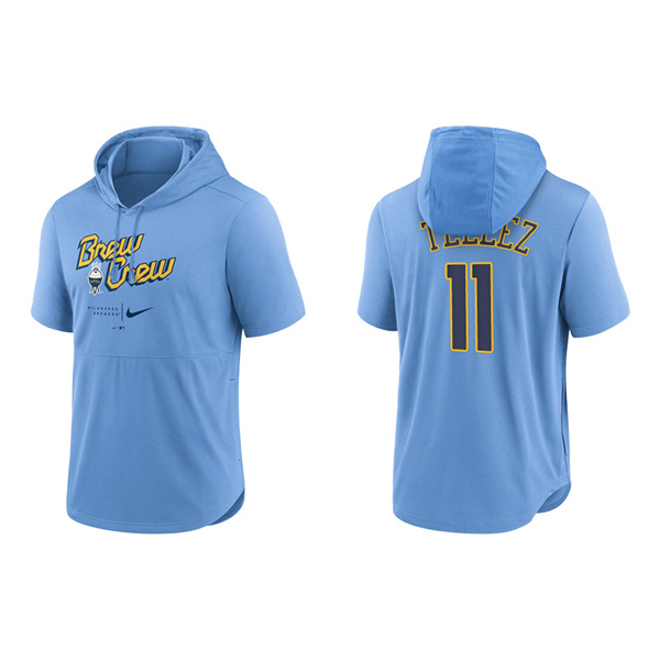 Rowdy Tellez Brewers City Connect Short Sleeve Pullover Hoodie