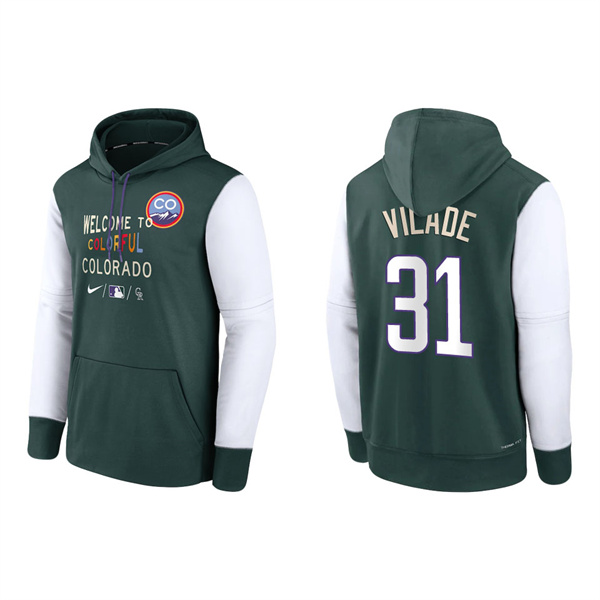 Ryan Vilade Men's Colorado Rockies Green Authentic Collection 2022 City Connect Therma Performance Pullover Hoodie