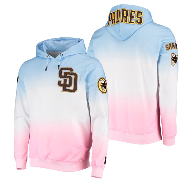 Men's San Diego Padres Pro Standard Blue Pink Ombre Pullover Hoodie