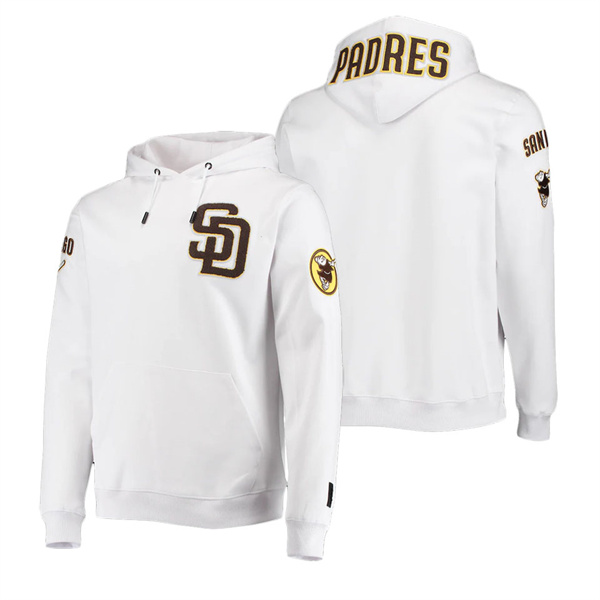 Men's San Diego Padres Pro Standard White Logo Pullover Hoodie
