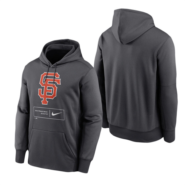 San Francisco Giants Anthracite Season Pattern Performance Pullover Hoodie