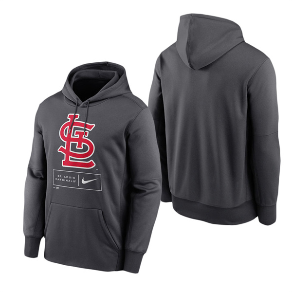 St. Louis Cardinals Anthracite Season Pattern Performance Pullover Hoodie